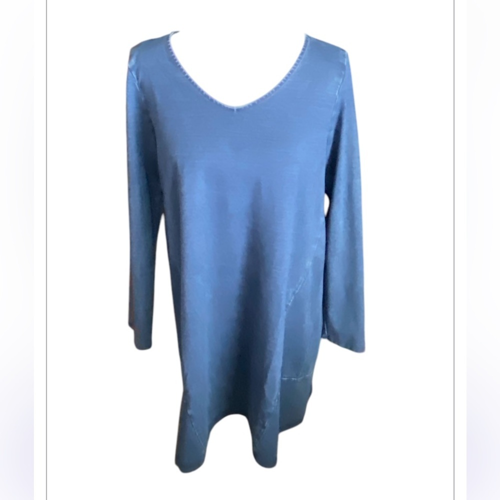 Women’s Pure Jill (JJill) Indigo Dress, Size S, Knee Length, Long Sleeve, Preppy